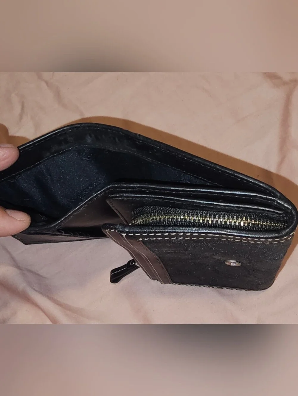 Authentic Coach Black Signature Canvas Leather Wallet Vintage Y2K